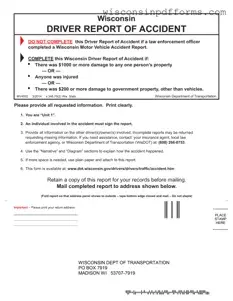 Fill Out Your Wisconsin Accident Template