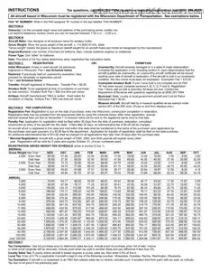 Fill Out Your Wisconsin Aircraft Registration Template