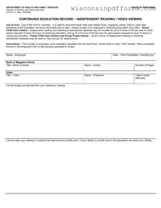 Fill Out Your Wisconsin Cfs 2114 Template