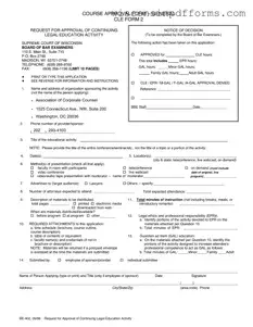 Fill Out Your Wisconsin Cle 2 Template