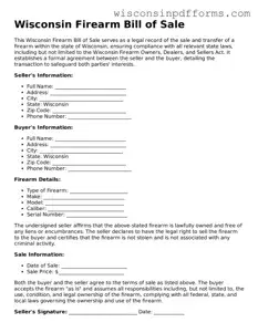 Attorney-Approved Wisconsin Firearm Bill of Sale Document