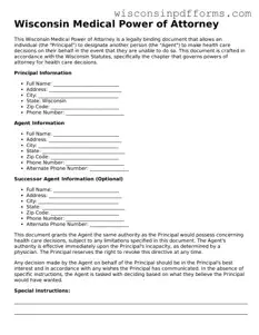 Attorney-Approved Wisconsin Medical Power of Attorney Document