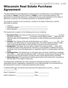 Attorney-Approved Wisconsin Real Estate Purchase Agreement Document
