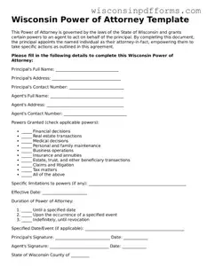 Attorney-Approved Wisconsin Power of Attorney Document