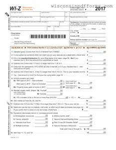 Fill Out Your Wisconsin Wi Z Template