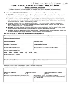 Fill Out Your Wisconsin Work Permit Template