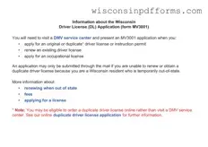 Fill Out Your Wisconsindmv Mv3001 Template