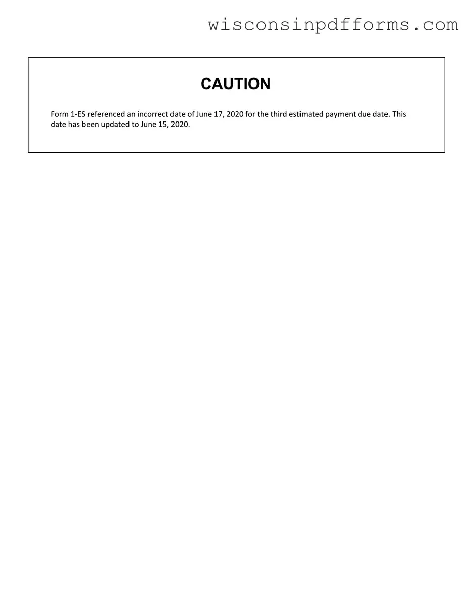 Fill Out Your Wisconsin 1 Es Template
