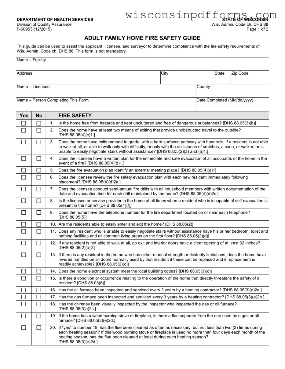 Fill Out Your Wisconsin F 60953 Template