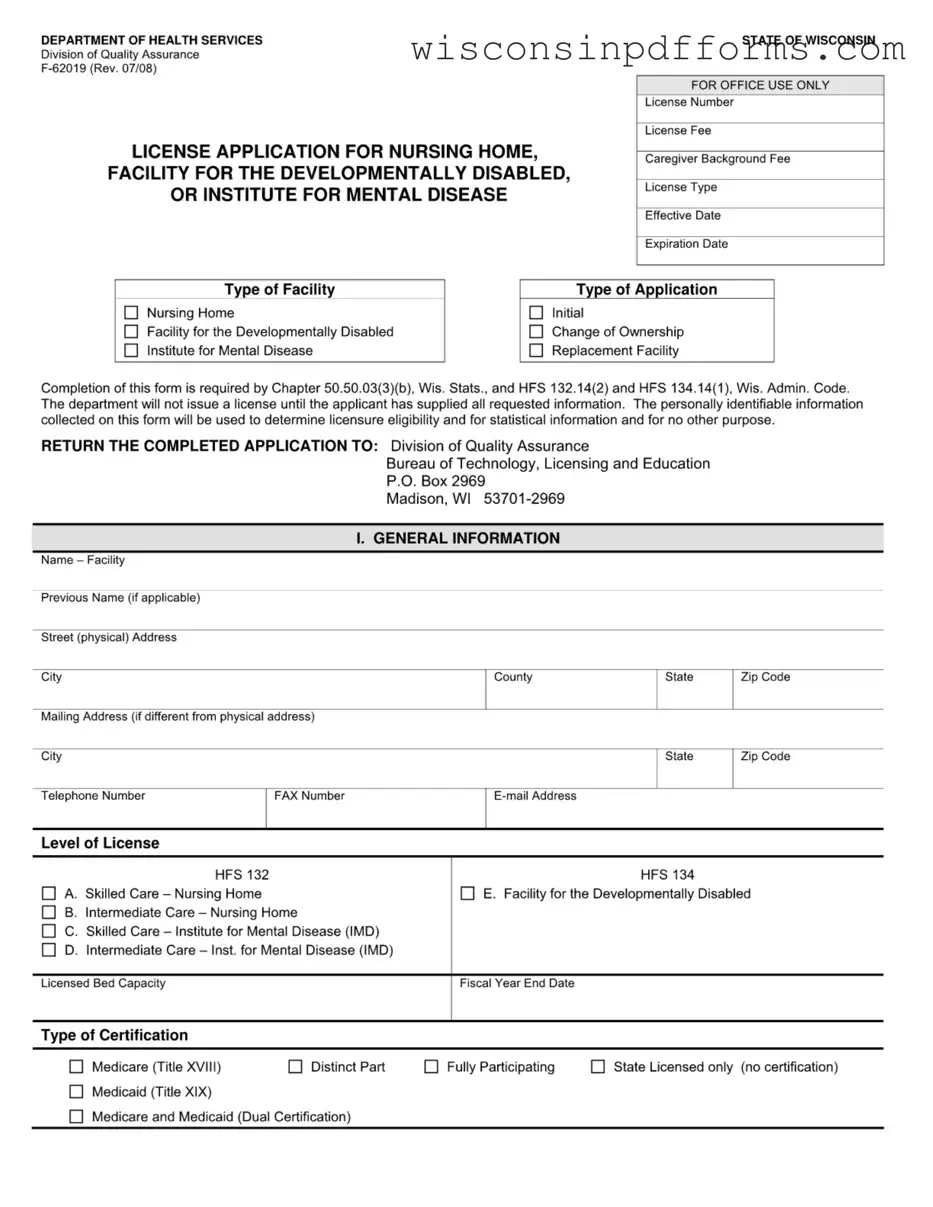 Fill Out Your Wisconsin F 62019 Template