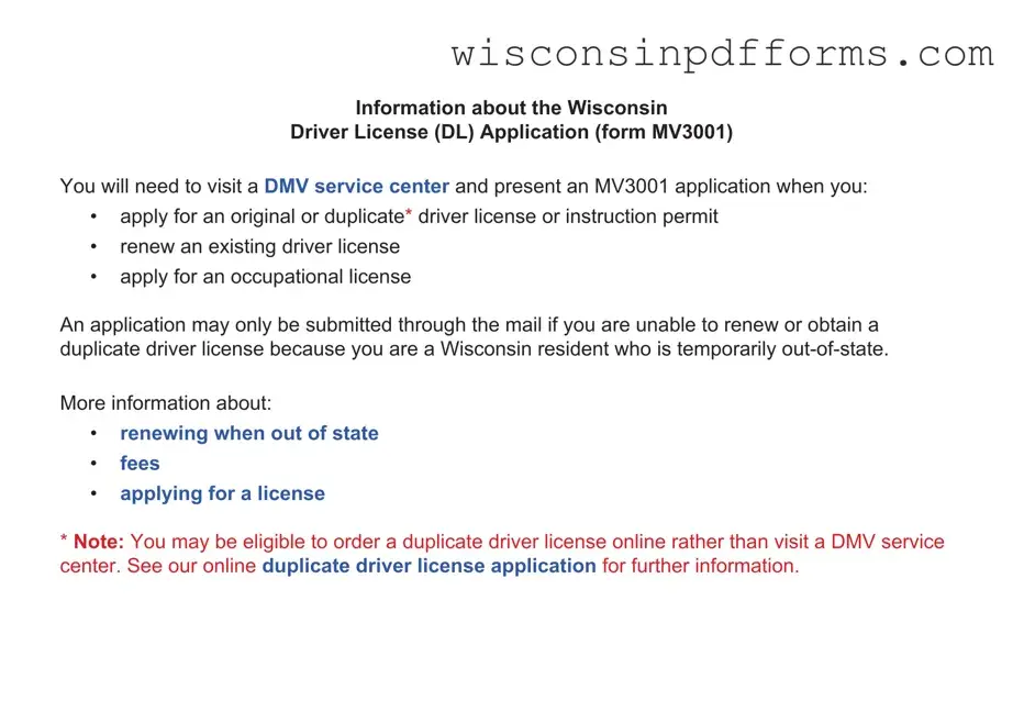 Fill Out Your Wisconsindmv Mv3001 Template